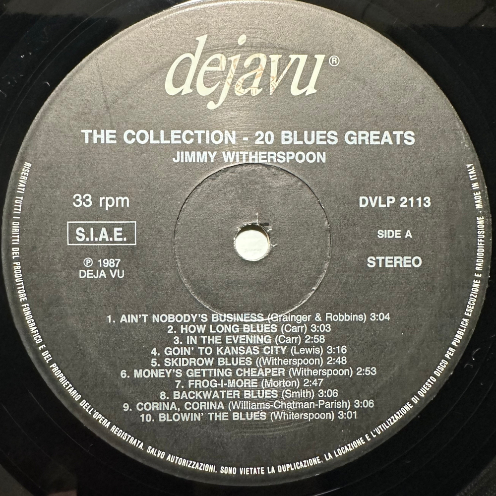 Jimmy Witherspoon - 20 Blues Greats (Италия)