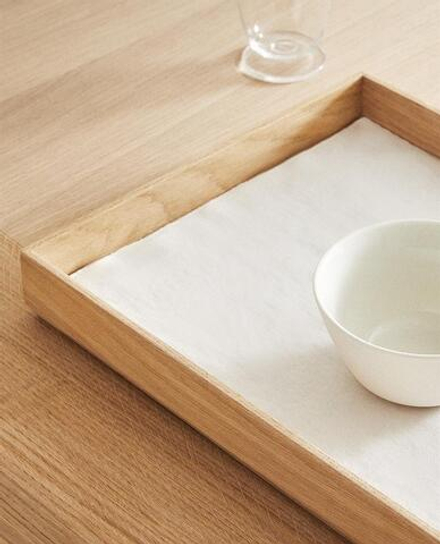 ZARA HOME ЛЬНЯНАЯ САЛФЕТКА, ЭКРЮ