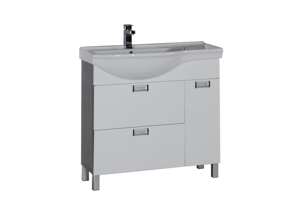 Тумба с раковиной Aquanet Сити 90 L венге