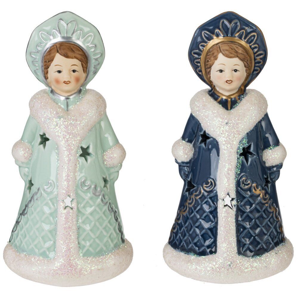 GAEM Подсвечник "Снегурочка, L8,5 W7 H16,5 см, 2в.