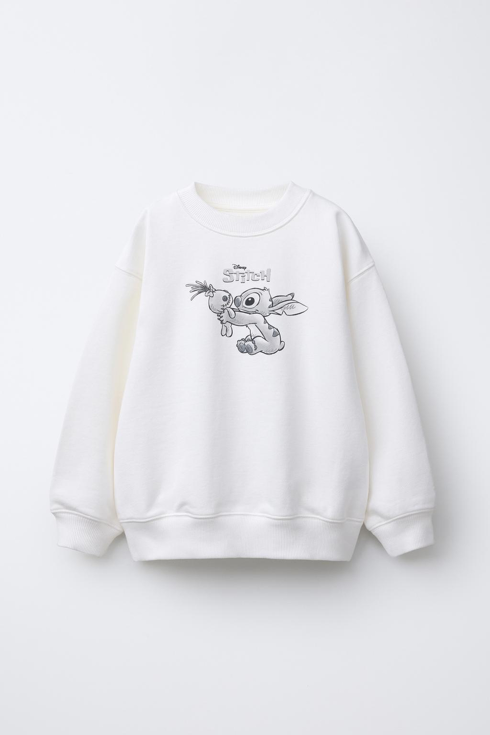 ZARA ХУДИ «ЛИЛО И СТИЧ» © DISNEY, ЖЕЛТОВАТО-БЕЛЫЙ