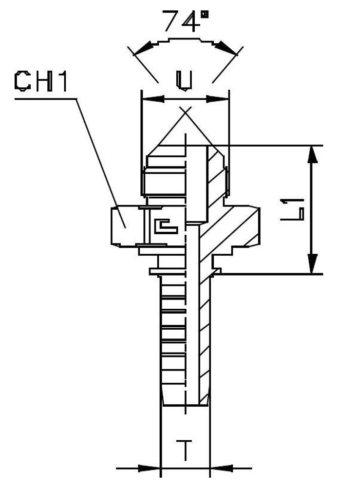 Фитинг DN 06 JIC (Ш) 1/2