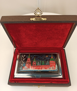 Визитница персональная "Москва" №6 (роспись Палех)