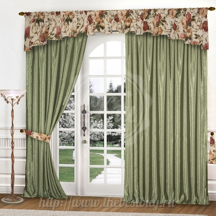 Шторы для спальни: Арманда-Л (арт. А30-301-4B510)  - (200х270)х2 см. - оливковый
