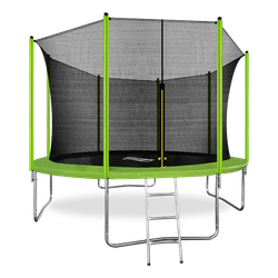 ARLAND Батут 12FT с внутренней страховочной сеткой и лестницей (Light green)