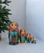 Матрешка Виды города 5мест 15см