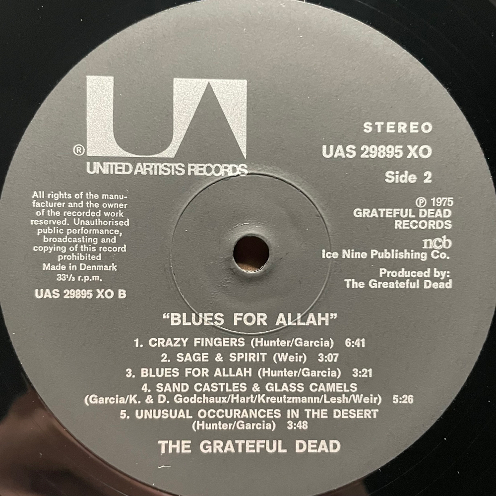 The Grateful Dead ‎– Blues For Allah (Дания 1975г.)