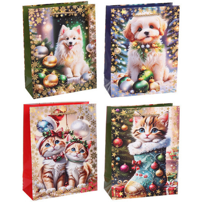 Пакет подарочный «Милые животные» 18*23*8 см, микс