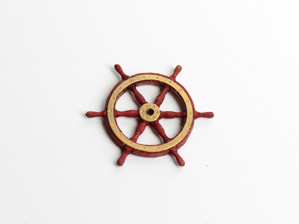 Rudder wheel 6 spokes