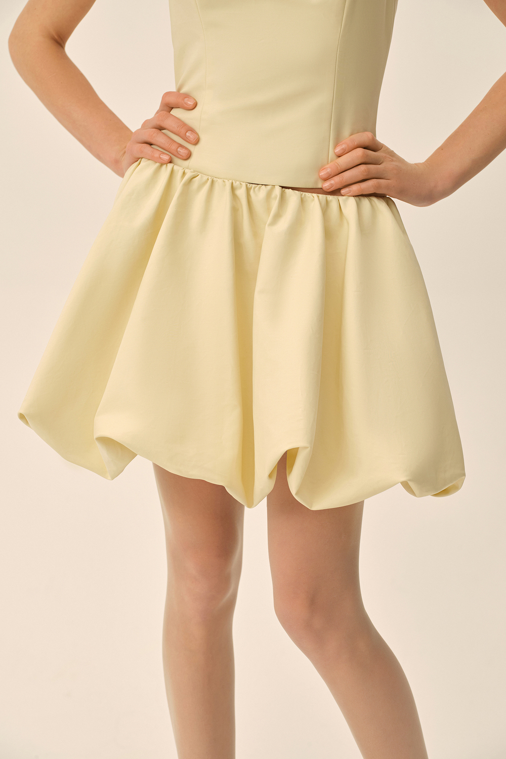 Юбка мини (Baby Doll cotton edition), сливочная