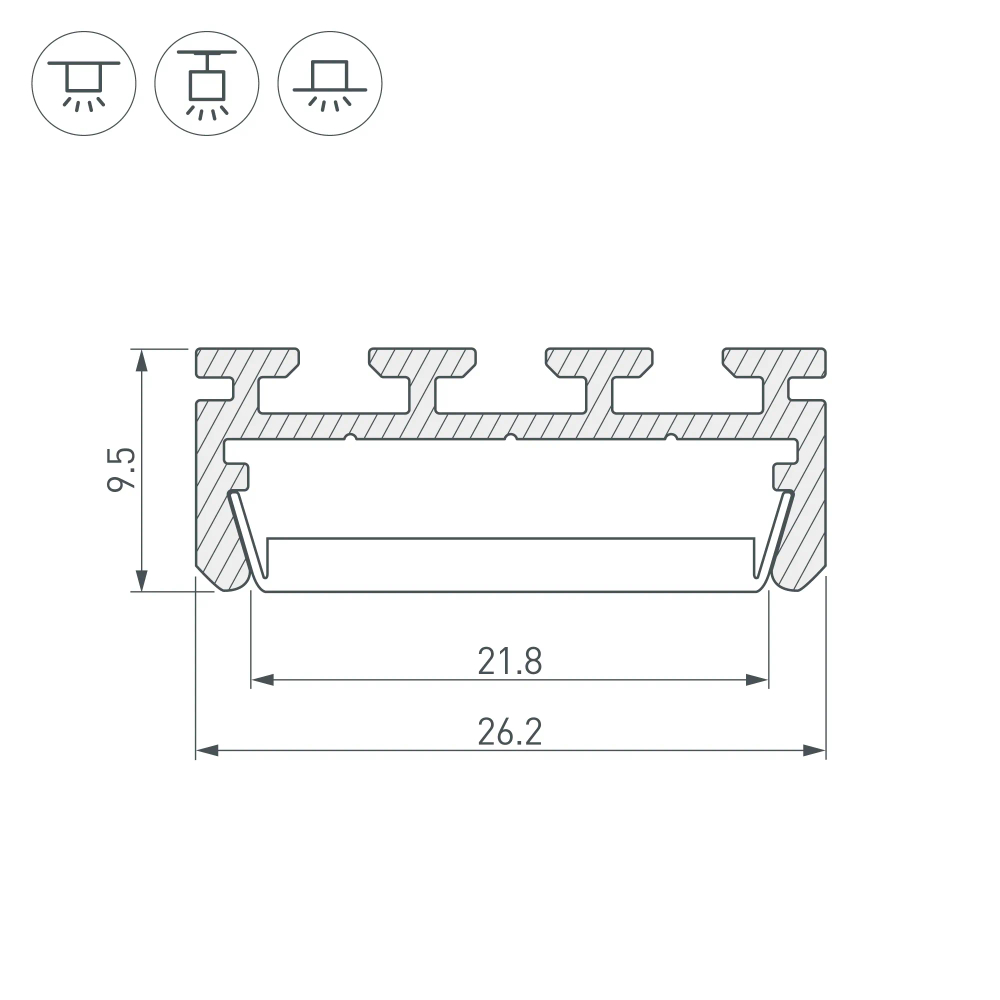 Профиль PLS-LOCK-2000 ANOD (Arlight, Алюминий) 016397