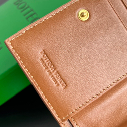 Bottega Veneta Small Intrecciato Bi-Fold Zip Wallet