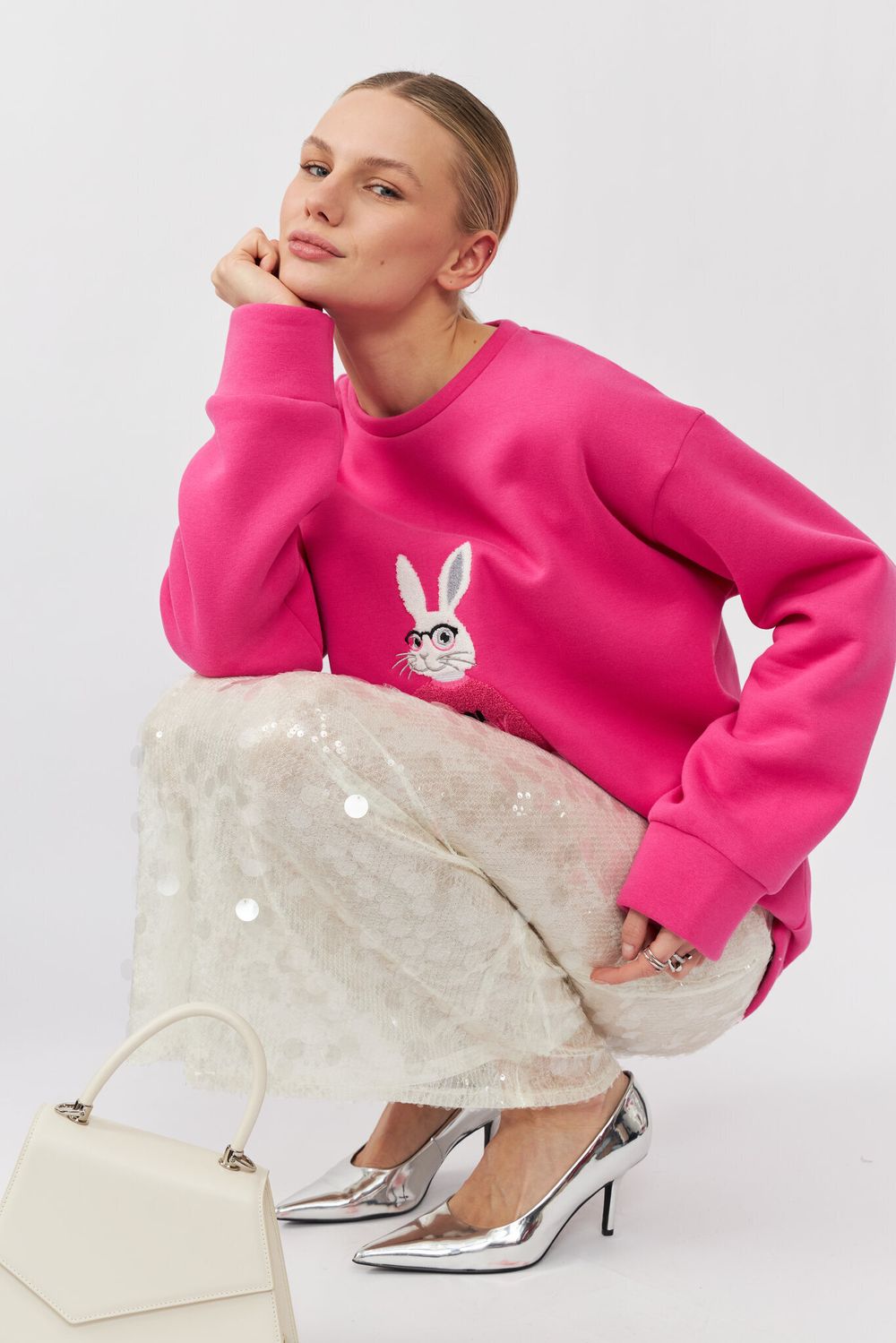 СВИТШОТ ЗАЙКА COOL FUCHSIA