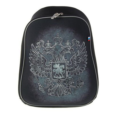 Рюкзак школьный 37 х 29 х 17, Hatber Ergonomic Символика , чёрный NRk21030