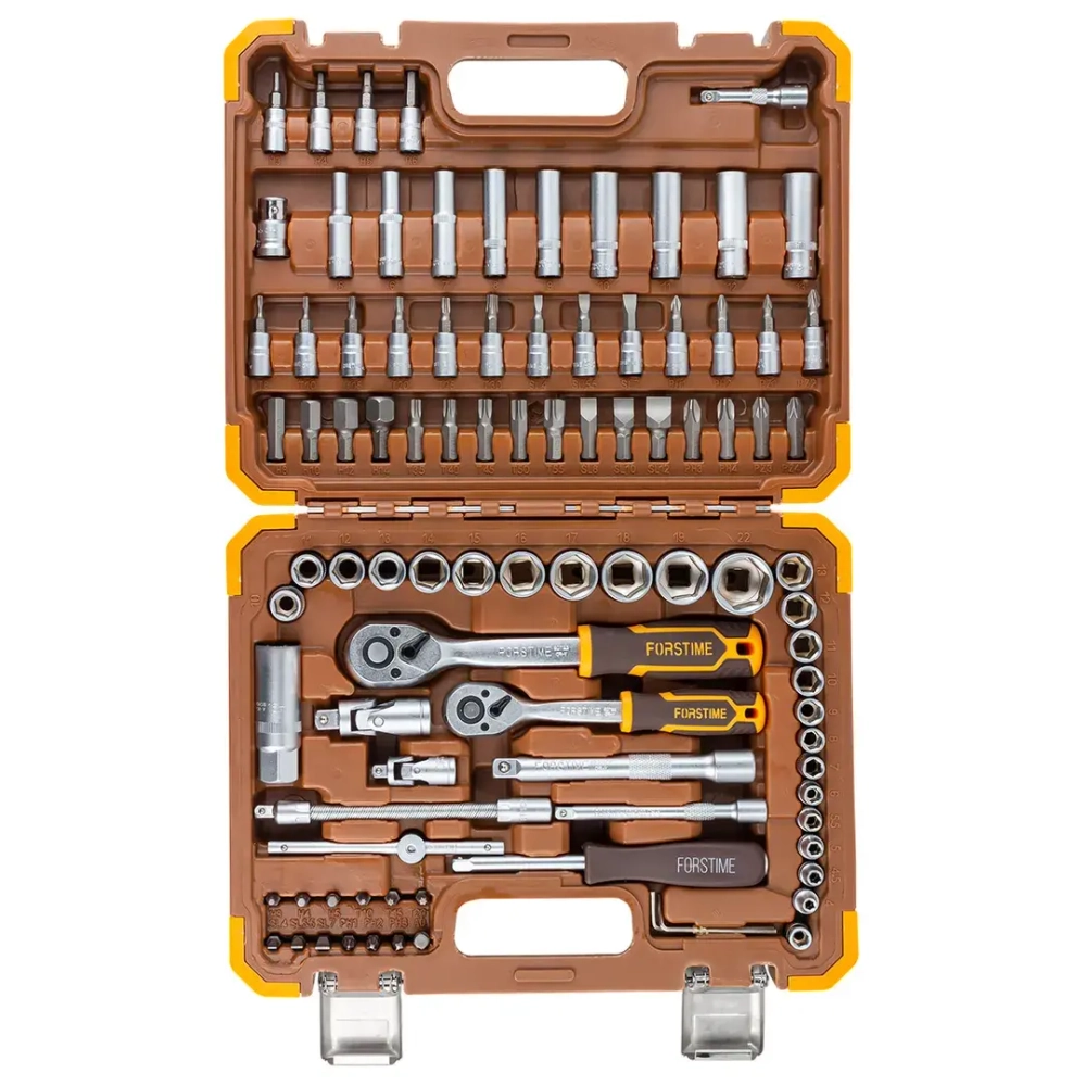 Набор инструментов 94 пр. 1/4''3/8''(6гр)(4-22мм) FORSTIME FT-4941-5DS-м