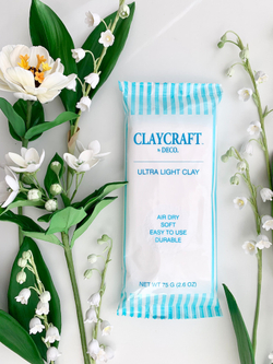 Полимерная самоотвердевающая зефирная глина для лепки Ultra Light Clay (Белая, 75 гр, Япония) Ультра