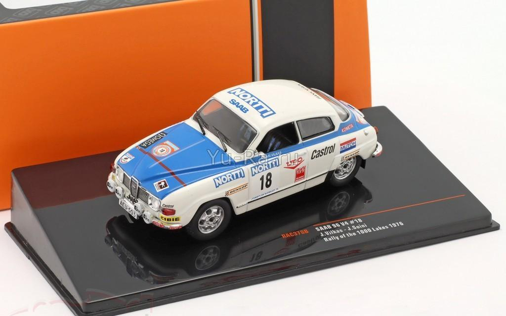 Saab 96 V4 №18 Rally 1000 Lakes Vikas-Soini 1976 IXO 1:43