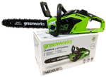 Цепная пила аккумуляторная GreenWorks GD40CS15, 40V, 35 см, бесщеточная, 1,5 КВТ, без АКБ и ЗУ (2005707)