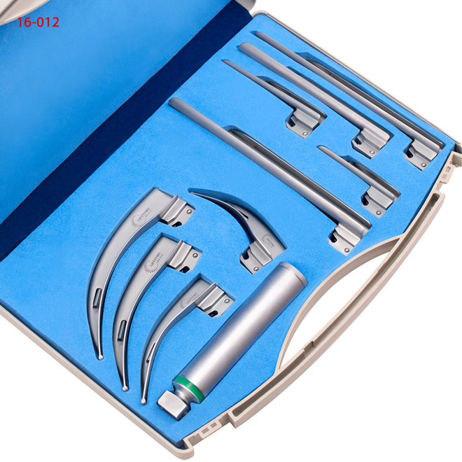 Ларингоскоп интубационный фиброоптический многоразовый Миллер и Макинтош Miller и Macintosh F.O., набор (16-012)