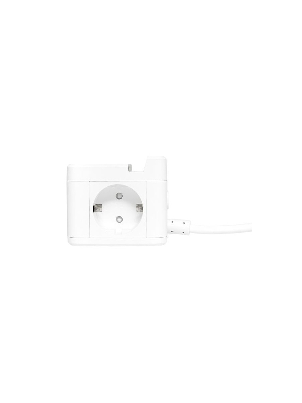 Удлинитель "Куб" 2х1.3м USB + 2Type C с быстрой зарядкой подставкой под телефон и ночником 1кв.мм EKF UBA-CUB-2-FC