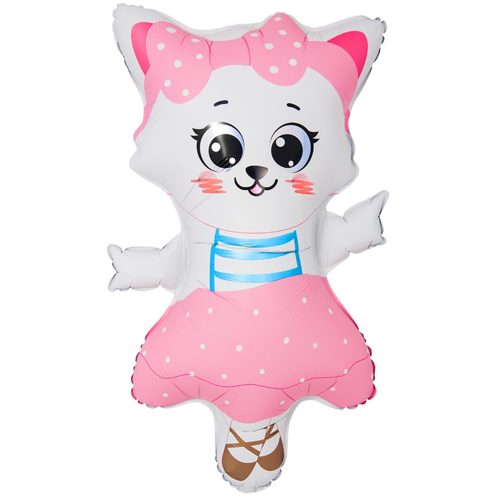 Шар Фольгированный Кошка танцующая (Розовый)