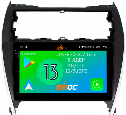 Магнитола для Toyota Camry 2011-2014 (USA) - Airoc 2K AU-1118U Android 13, TS20, 12/512Гб, SIM-слот