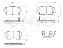 Колодки тормозные диск. передние UNIO BRP-20037