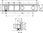 Hansgrohe 15355400 RainSelect Термостат, скрытого монтажа, для 2 потребителей, белый/хром