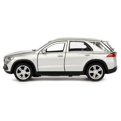 Модель ин. мет. "Mercedes-Benz GLE" 12см, двери, багаж, серебристый, в коробка GLE-12-SR (Технопарк)