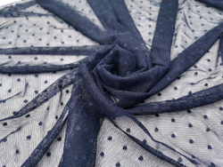 Эластичная сетка, мушки 3мм, темно-синяя, (Арт: ESM-061)
