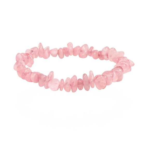 Браслет из натурального Розового кварца 6-8 мм - галтовка