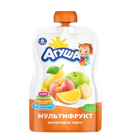 Пюре фруктовое Агуша мультифрукт 160 гр