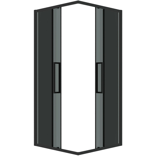 Душевой уголок Grossman Cosmo 100х100 300.K33.02.1010.21.10 профиль Черный матовый стекло тонированное