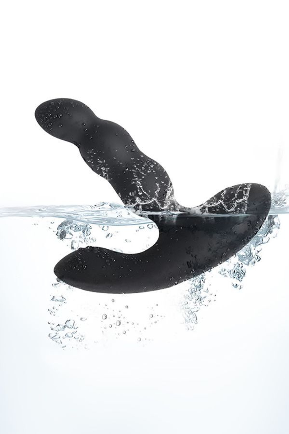 Черный силиконовый стимулятор простаты Levett Nitoc с пультом ДУ (Цвет: черный)