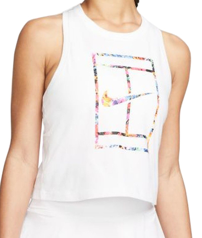 Женский топ теннисный Nike Court Gaden Party Top - white
