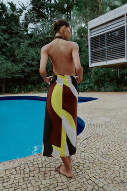 ZARA ЮБКА МИДИ С ЗАПАХОМ И ПРИНТОМ, РАЗНОЦВЕТНЫЙ