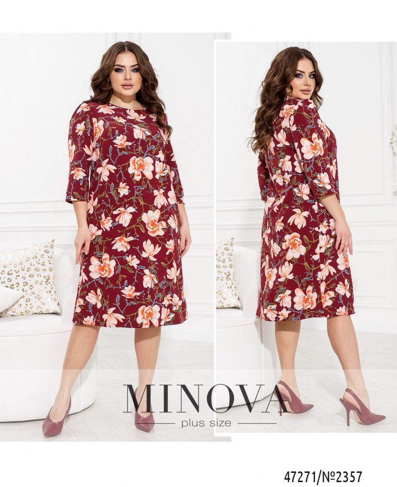 Платье 2357-бордо Minova