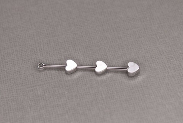 Подвеска с сердцами 44 мм