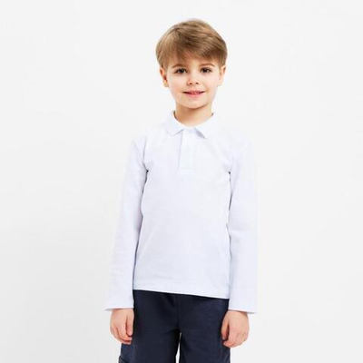 Джемпер (поло) для мальчиков белый, р.110 9372812 (MINAKU)