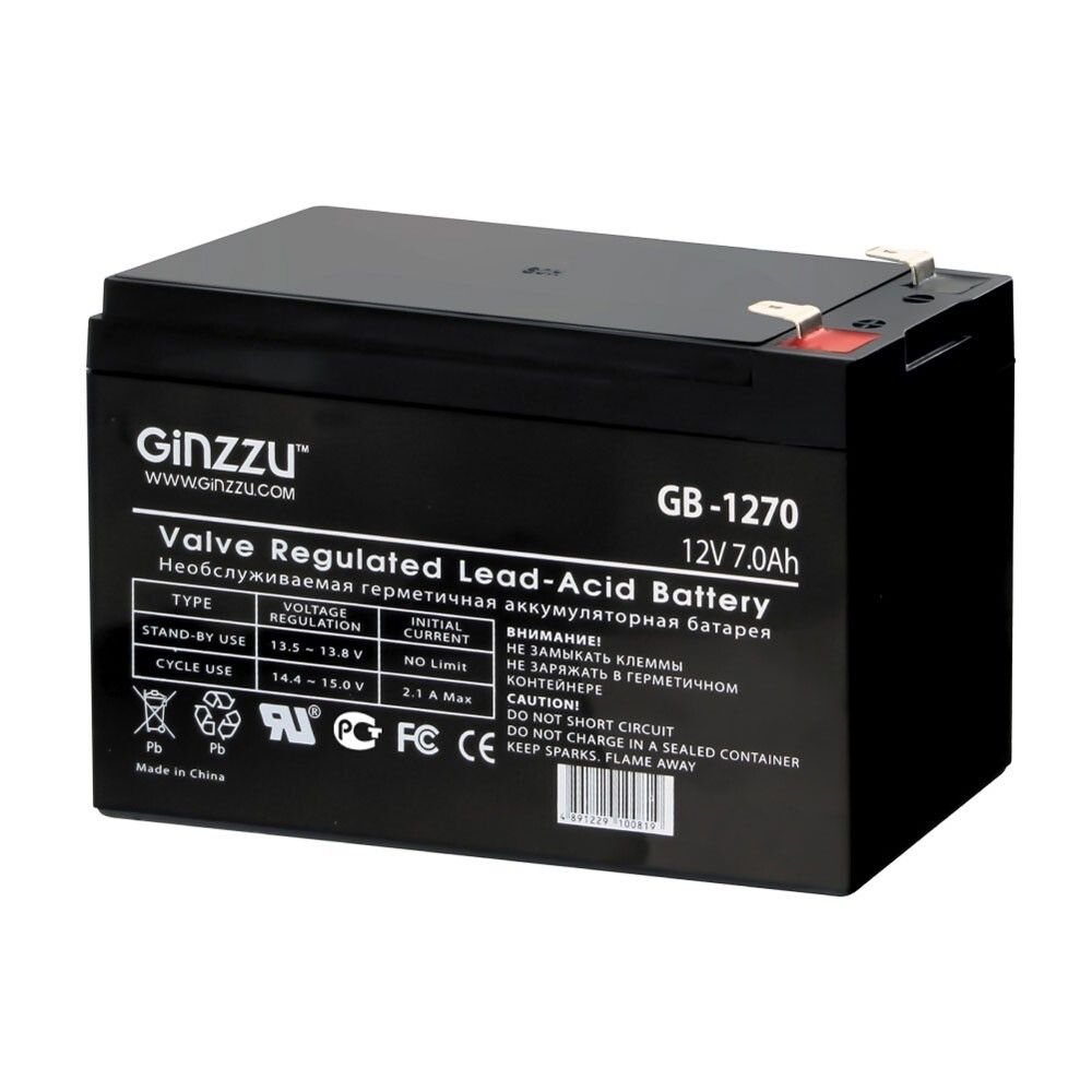 Аккумулятор Ginzzu GB-1270 (12V/7Ah)