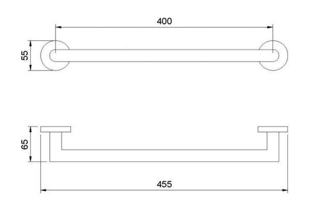 Полотенцедержатель 400 мм нерж. сталь NIZA 16850.40.S матовый