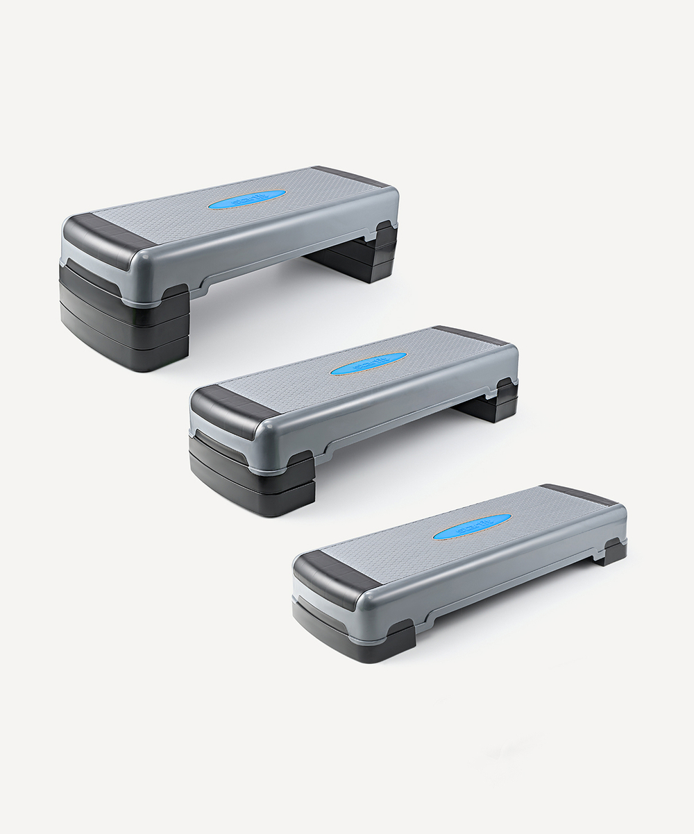 Степ-платформа фиксирующаяся SP-204 90х32х25 см, 3-уровневая