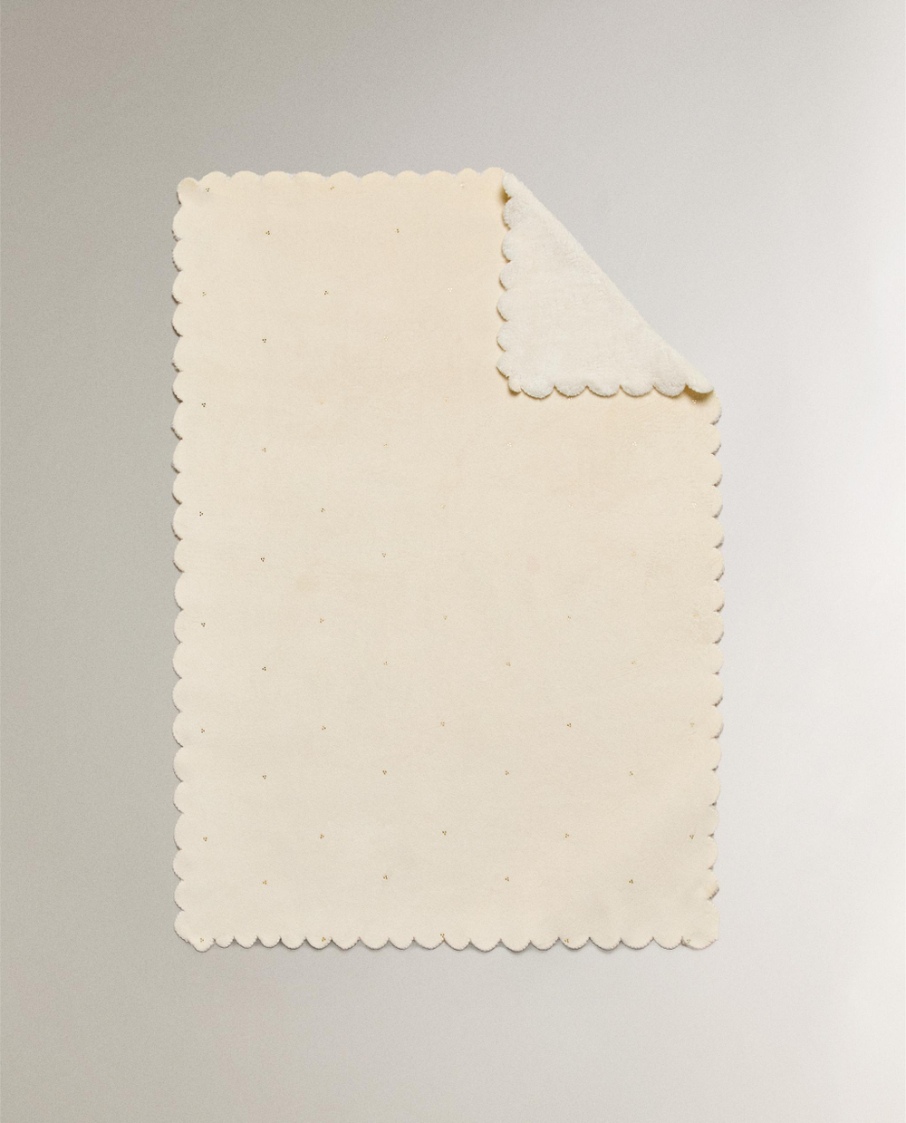 Zara Home плед детский из полиэстера, кремовый, 70x100 см