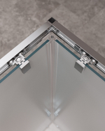 Душевой уголок Cezares MOLVENO-AH-22-120/110-P-Cr, 120х110х195, профиль хром, стекло Punto матовое
