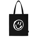 Сумка шоппер BRAUBERG канвас 40х35 см черный "Smiley" (2 штуки в упаковке)