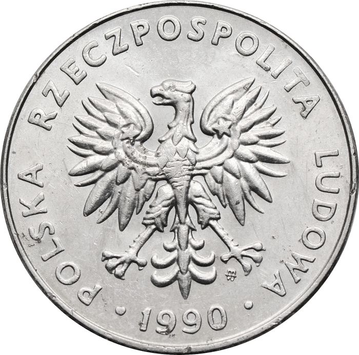 20 злотых 1990 Польша XF