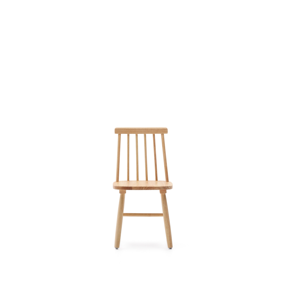 Детский стул Kristie из массива каучука с натуральной отделкой