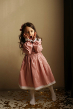 Платье "Лилия" с кружевным воротником и хлопковым подъюбником