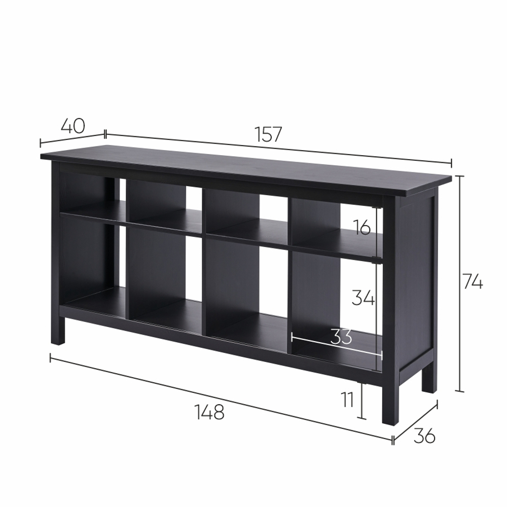 Стол-консоль Хемнэс Hemnes/Кымор, 157х74х40 см, черный