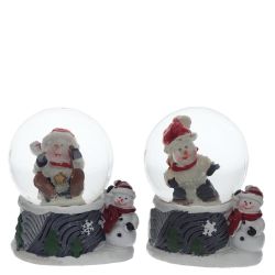 GAEM Фигурка декоративная "Снеговик" в стекл шаре, L5,5 W5 H6 см, 2в.